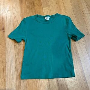 Topshop Green Short Sleeve Baby Tee